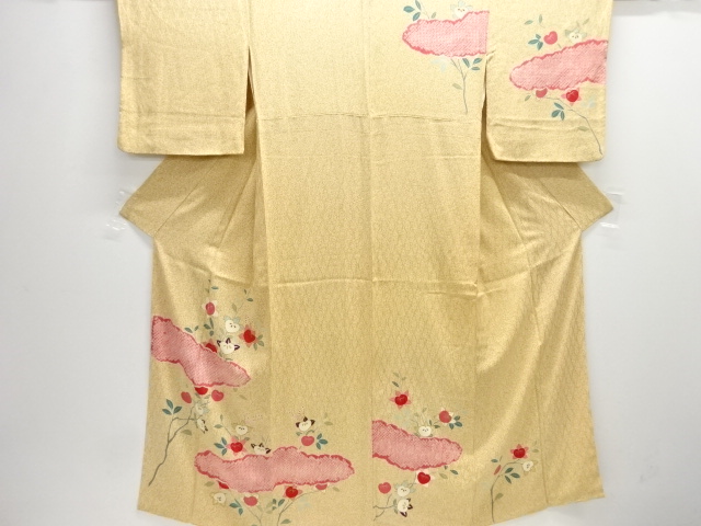 絞り橘に雲模様訪問着